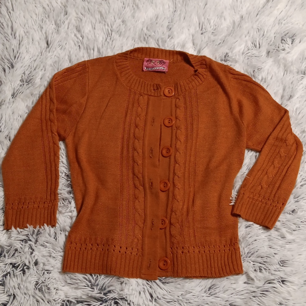 Sweet &Sinful orange sweater cardigan